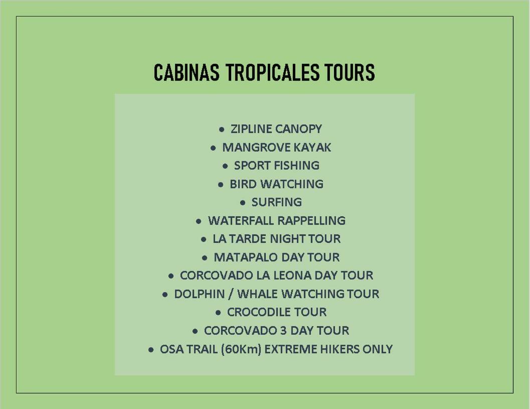 Cabinas Tropicales Puerto Jimenez Exterior photo